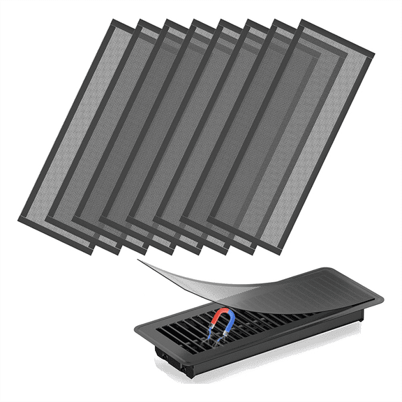 New Arrivals Floor Vent Covers,4x12In Magnetic Covers Mesh Screen Air Filter,Floor Register for Home Floor,B