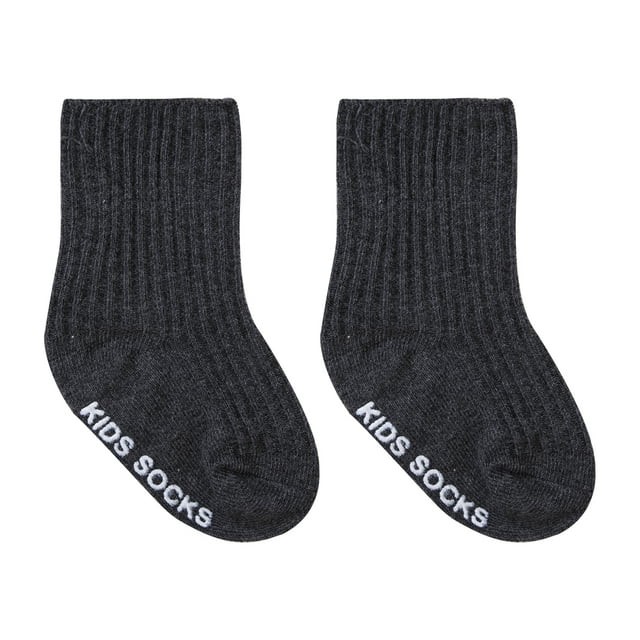 xiaxaixu Boy Girl Knit Socks Solid Color Letter Ankle Length Breathable Socks