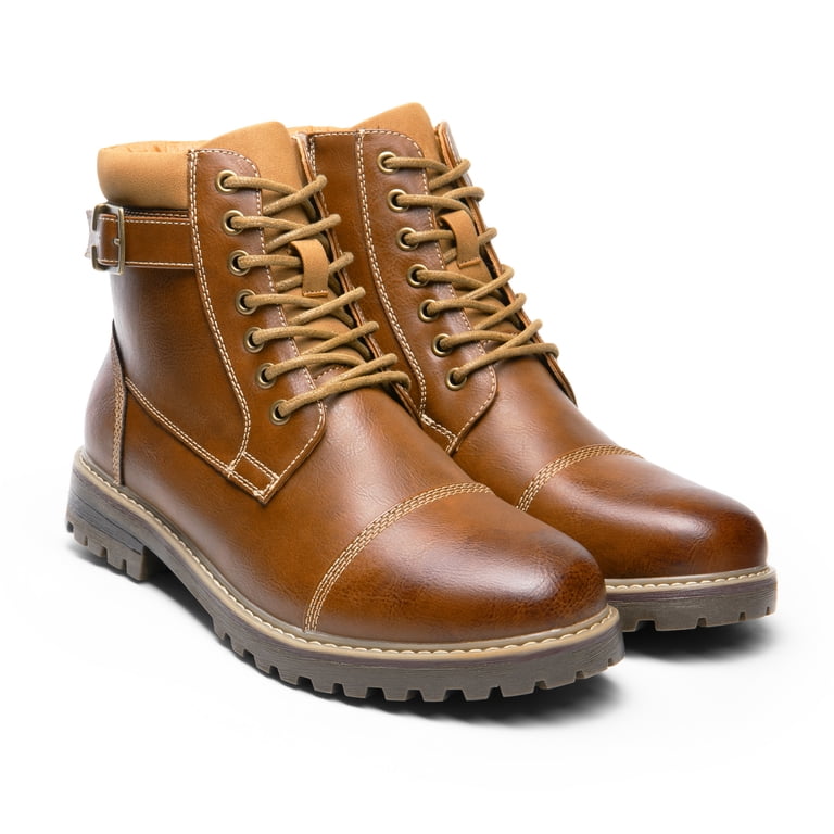 Men\'s Brown Fur-Lined Lace-Up Boots Brown fur lined lace-up ankle boots - Ankle boots Men | ERAM main image 4