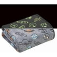 thumbnail image 7 of Elegant Comfort Glow in the Dark Lightweight Throw Blanket - Soft, Fuzzy and Cozy Luminous Blanket - All Season Decorative Perfect Gift for Kids Throw Blankets, 50 X 60 inches, Outer Space, 7 of 7