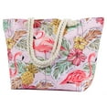 thumbnail image 2 of Tropical Tote Bag, Pineapple Flamingo Bag, 2 of 4