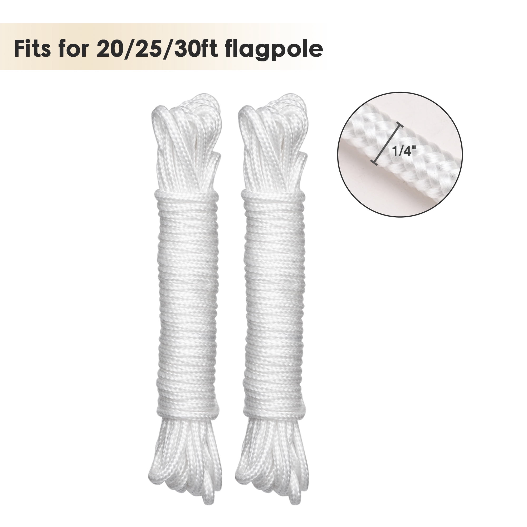 Yescom Flagpole Repair Parts Kit Topper Eagle Top Final Cleat Clip for 20/25/30 Ft Pole for 2" Diameter Flag Pole