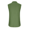 thumbnail image 4 of Wyobmus Men's Sleeveless Shirts Button Down Tank Tops Summer Casual Turndown Collar Basic Solid Shirt Vest With 2 Pockets M-3X Green, 4 of 4