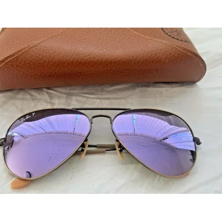 Ray Ban RB 3025 167/1R 58-14 Aviator Purple Flash Mirror Polarized Sunglasses