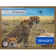 thumbnail image 2 of ArtToFrames 38.6x29.5 Inch - 98x75 CM Multi Puzzle Frame for 2000 piece Puzzles.1.13 Inch Custom Wood Puzzle Frames, Antique Yellow - Comes with Economy Acrylic, 2 of 6