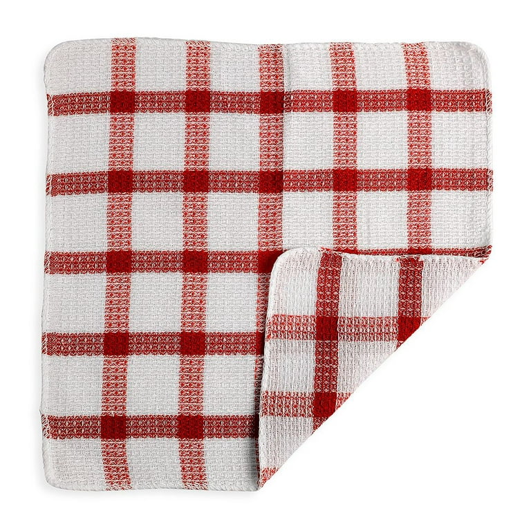 Glynniss Red Kitchen Towels and Dishcloths Set, Dish Towels and Dish Rags  Set for Washing Dishes, Cleaning and Drying Pack of 8 (red)