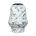 thumbnail image 2 of Fotbe Scarf Bear Pattern Car Seat Covers for Babies, Nursing Breastfeeding Cover Carseat Canopy, Soft Stretchy Carrier Cover, 2 of 9