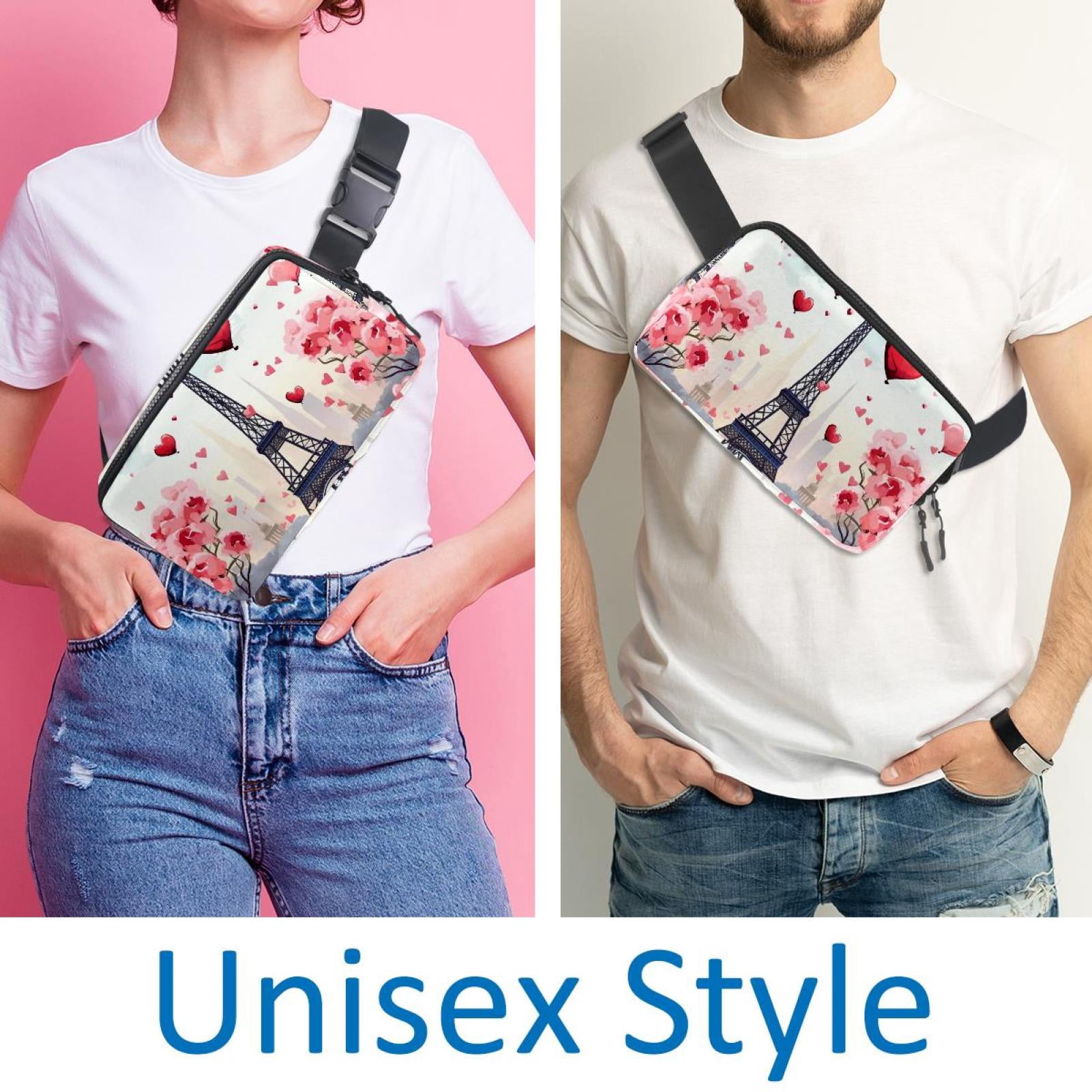 Valentine's Day Lightweight, Adjustable Fanny Pack with Extension Strap - Unisex Crossbody Bag & Waist Bag