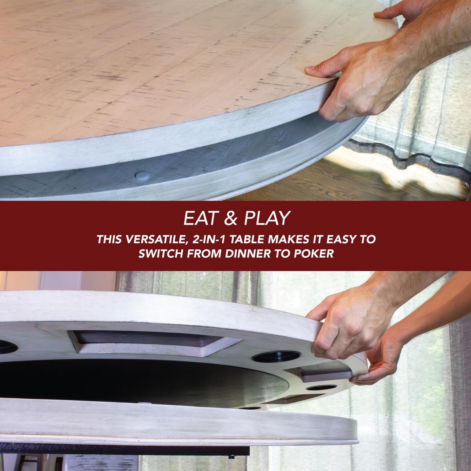 Table à manger et pour le poker Montecito avec quatre chaises