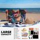 thumbnail image 5 of Fotbe Blue Dinosaur Bolsa de Viaje para Playa - Resistente al Agua, Bolsa Tote de Gran Capacidad y Ligera con 7 Bolsillos para Mujeres y Hombres, 5 of 7