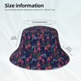 thumbnail image 3 of Salouo Flowers And Humming Bird Print Unisex Bucket Hat, Outdoor Summer Beach Fishing Sun Hat Fun Outdoor Vacation Hat for Men Women Teens,Reversible Double-Side-Wear, 3 of 6