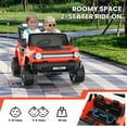 thumbnail image 3 of VIBESPARK 24 Volt Ride on Toys, 2-Seater Ride on Cars with Remote Control, 2WD/4WD Switchable Electric Car for Kids w/ Bluetooth, 800W Power Car Wheels, Music, MP3, Suspension, Red, 3 of 9