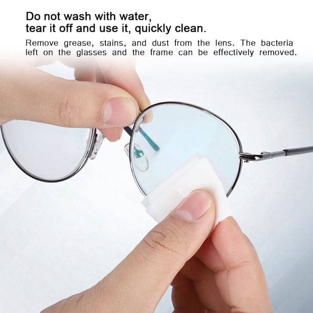 Toallitas De Limpieza De Lentes, Paquete Individual, Embalaje Sellado De Larga Duración, 100 Unidades De Paños De Limpieza De Lentes, Portátiles Para Gafas, Teléfonos Móviles
