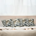 thumbnail image 4 of Ambesonne Wild Mountains Throw Pillow Cover Pack of 4, Boho Night Leopard, 4 Pcs-24" x 24", Sepia Dark Blue Grey, 4 of 5