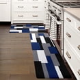 thumbnail image 6 of Blue Black Grey White Kitchen Rugs and Mats Set of 2 Modern Abstract Art Cushioned Anti Fatigue Kitchen Rugs Set Geometric Non-Skid Washable Kitchen Mats for Kitchen Sink Laundry, 6 of 6