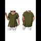 thumbnail image 3 of Blusas Tipo Túnica de Corta para Mujer, con Escote en V Recortado, Elegantes, Informales, Holgadas y Largas Verde Oliva 5XL, 3 of 7