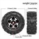 thumbnail image 5 of Juego de Neumáticos de Rueda Beadlock de Metal de 4 Piezas de 57 mm y 1,0 Pulgadas para 1/18 1/24 RC Crawler Car TRX4M SCX24 AX24 FCX24 Negro, 5 of 8