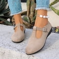 thumbnail image 5 of longantii Mary Jane Shoes Women Slip on Dressy Ballet Shoes for Women New Comfy Non-Slip Flats for School Formal Walking Beige, 5 of 5