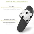 thumbnail image 3 of GZHJMY Stylish Slides for Women Men, Black and White Guitar Soft Flexible Slip-on Sandals Slippers, 3 of 7