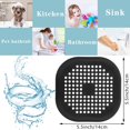 thumbnail image 2 of Shower Drain Hair Catcher, Durable Silicone Shower Drain Covers Hair Stopper with Suction Cup, Easy to Install Suit for Bathroom,Bathtub and Kitchen 3PACK (Black), 2 of 5
