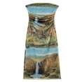 thumbnail image 3 of Women‘s Sleeveless Strapless Wrap-Chest Print Summer Dress, 3 of 9