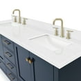 thumbnail image 5 of ARIEL Cambridge 72 Inch Double Rectangle Sink Bathroom Vanity With Carrara White Quartz Countertop 1.5 Edge In Midnight Blue, 5 of 7