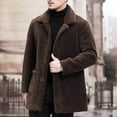 thumbnail image 2 of Men's Casual Lamb Wool Jacket Autumn Winter Warm Outdoor Coat Stylish Lapel Design Comfortable Fabric Lightweight Durable, 2 of 2