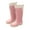Pink, variant on Knee High Rain Boots for Women Waterproof Rubber Garden Boots Non Slip Muck Boots Tall Fishing Water Shoes