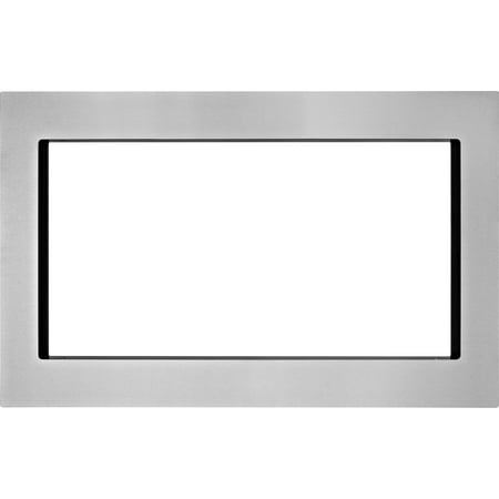 Whirlpool - Microwave Trim Kit for Most 30" Microwaves - Black-on-Stainless-Steel