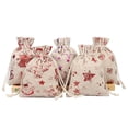 thumbnail image 3 of Wrapping Paper,Stamping Linen Set Bag Cotton Christmas Bags 24 Drawstring Gift Drawstring And Decor, 3 of 8