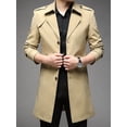 thumbnail image 6 of Men'S Versatile Trench Coat for Spring, Autumn, and Winter - Stylish and Functional Khaki M, 6 of 7
