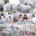 thumbnail image 5 of King 4 Piece Bedding Set Red Blue Coral Summer Ocean Soft Breathable Duvet Cover and Pillowcase, Starfish Eucalyptus Retro Plank Duvet Cover Set Bed Sheets for Bedroom Dormitory Guest Room, 5 of 9