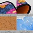 thumbnail image 2 of 2-Piece Kitchen Rugs Set Non-Slip Mats Carpet Floor for Kitchen, Bathroom (19.7"x27.6" & 19.7"x47.2") Vividly Colored Flowers, 2 of 7