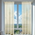 thumbnail image 6 of Sheer Curtains 2 Panels Set Semi Transparent Voile Window Drapes with Rod Pocket - Light Filtering Sheers for Bedroom Living Room Dining Room Wedding Party Backdrop Canopy Decor, 6 of 7