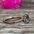 thumbnail image 5 of 10k Rose Gold Anniversary Gift Art Deco 1.80 Carat 7mm Cushion Cut Aquamarine Wedding Engagement Ring, 5 of 5
