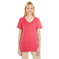 thumbnail image 1 of Damas 4.5 oz. Camiseta con cuello en V TRI-BLEND FIERY RED HTHR L Jerzees 601WVR, 1 of 1