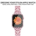 thumbnail image 2 of Antank Watch Strap for Apple Watch Series 4 5 6 SESE Women Bling Bracelet Metal Wrist Band with Protective Case Compatible with Apple Watch Band 40 mm, 2 of 10
