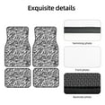 thumbnail image 5 of ZICANCN Waterproof Car Floor Mats Full Set, Zebra Stripes Print Pattern Automotive Carpet Mats for Vehicle Trucks Suv Jeep, 4 Pieces, 5 of 6