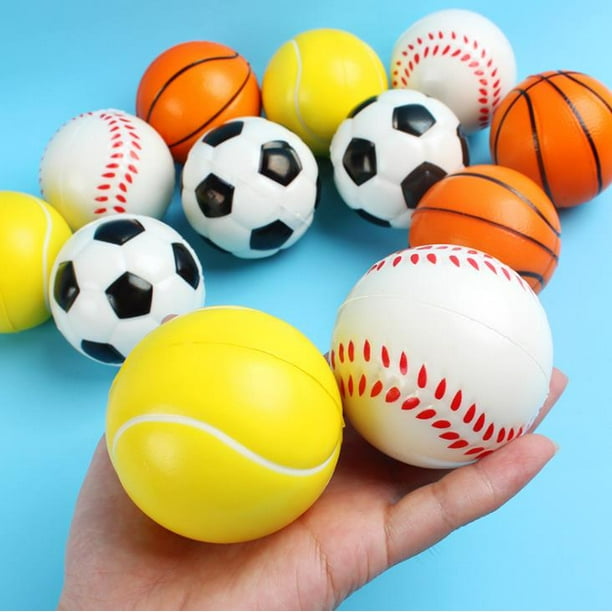 Lot de 10 mini balles anti-stress - 4 cm - Pour le sport - En mousse - Pour  enfants et adultes - Cadeau de football pour garçon