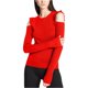 thumbnail image 1 of DKNY Suéter de punto con hombros descubiertos para mujer, rojo, XS DKNY Tejer, 1 of 2