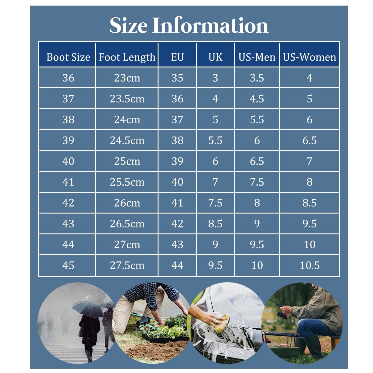 AUXDIQ Rain Boots Men Short Ankle Women Waterproof Rain Boots Outdoor Garden Shoes