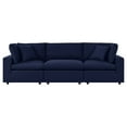 thumbnail image 1 of Modular Lounge Deep Sofa, Sunbrella, Blue Navy, Fabric, Modern Contemporary, Outdoor Patio Balcony Cafe Bistro Garden Furniture Hotel Hospitality, 1 of 10