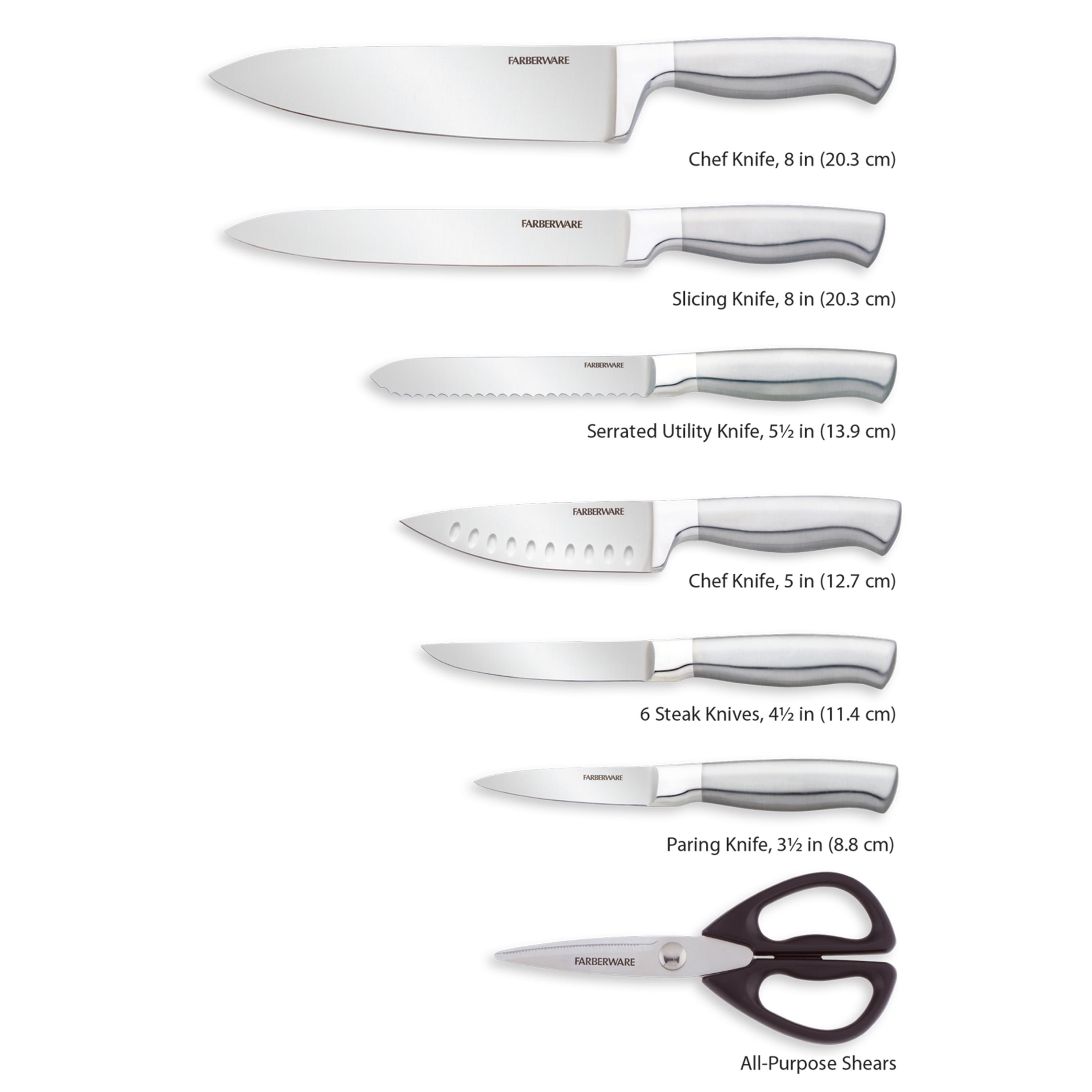 Stylish design Farberware® Edgekeeper 15-pc. Knife Block Set With