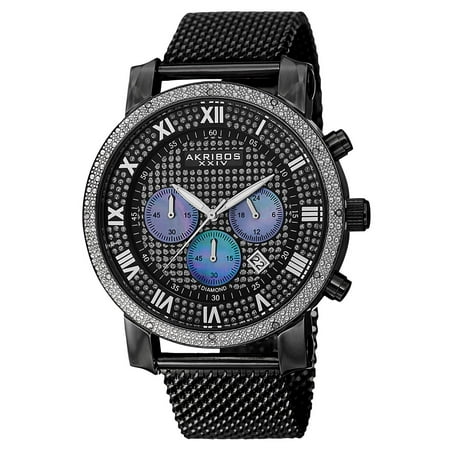 Akribos Xxiv Mens Automatic Watch - Akribos XXIV Mens Chronograph Mesh Watch