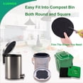 thumbnail image 3 of 12 PCS 7.25 Inch Kitchen Compost Bin Charcoal Filters Replacement Round, Activated Carbon Filter For Waste Bins For Countertop Trashcan, 10mm Thick, 3 of 6