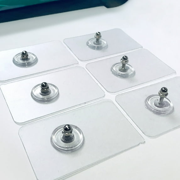 Cheers US 10Pcs Adhesive Wall Mount Screw Hooks , No-Trace Sticker Screw Hanging Nails for Bathroom Kitchen Shower Room