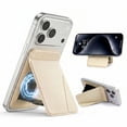 thumbnail image 2 of FITO for MagSafe Wallet Stand, 3 Card Holder, RFID Blocking, Magnetic Phone Wallet for iPhone 17e/17/16/15/14/13/12 (Not for 13/12 Mini) Cream Yellow, 2 of 6