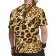 thumbnail image 3 of T Shirt For Men Gold Leopard Print Animal Pattern Trending Gym T-Shirts Short Sleeve Comfortable Tsh, 3 of 7
