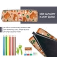 thumbnail image 5 of Yiaed Squirrel And Mushroom Print Leather Pencil Case - Leather Pen Pencil Holder - Elegant & Practical Pencil Pouch for Work & Office, 5 of 7