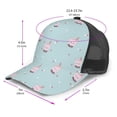 thumbnail image 2 of Lsque Milk Tea Printed Trucker Hat - Baseball Cap for Men Women - Breathable Mesh Side, Adjustable Fit - for Casual Wear, 2 of 7